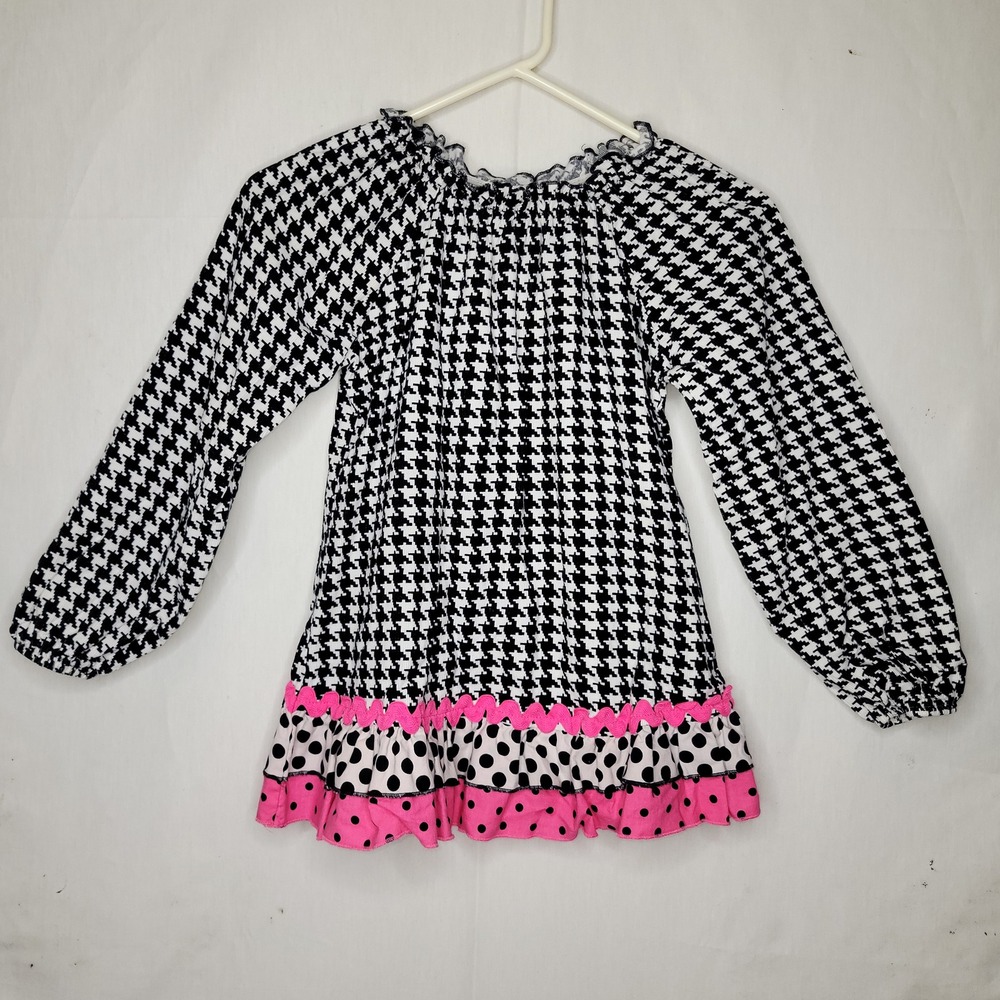 Chabre Girls Houndstooth, Polka Dot Boutique‎ Shirt/Top ~ USA